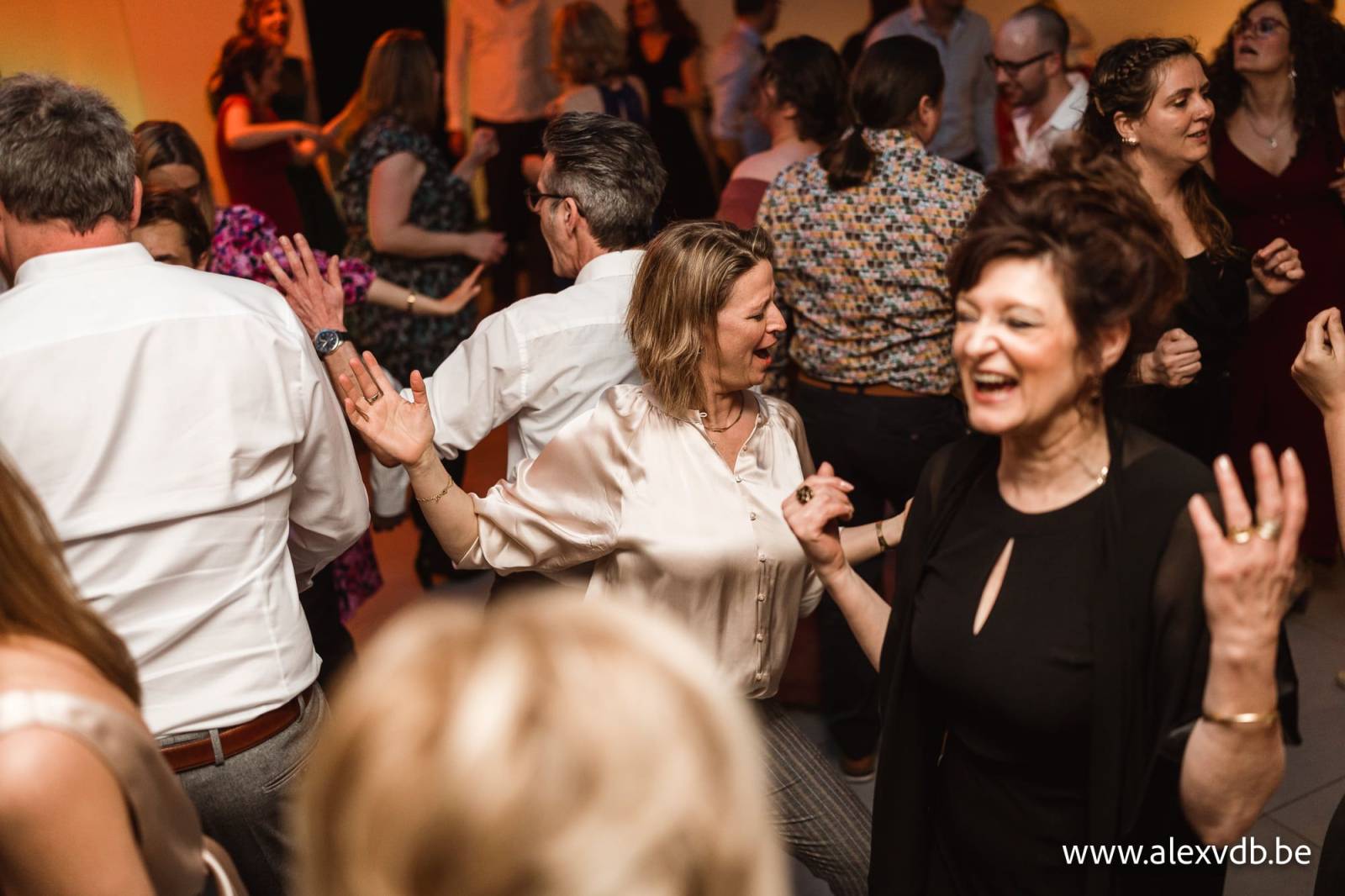 Gasten dansen uitbundig op de dansvloer
